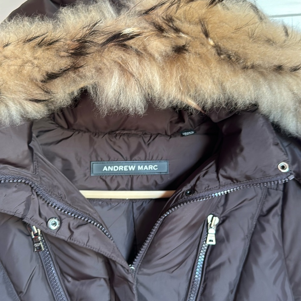 EUC Andrew Marc real fur coat 16XL kids